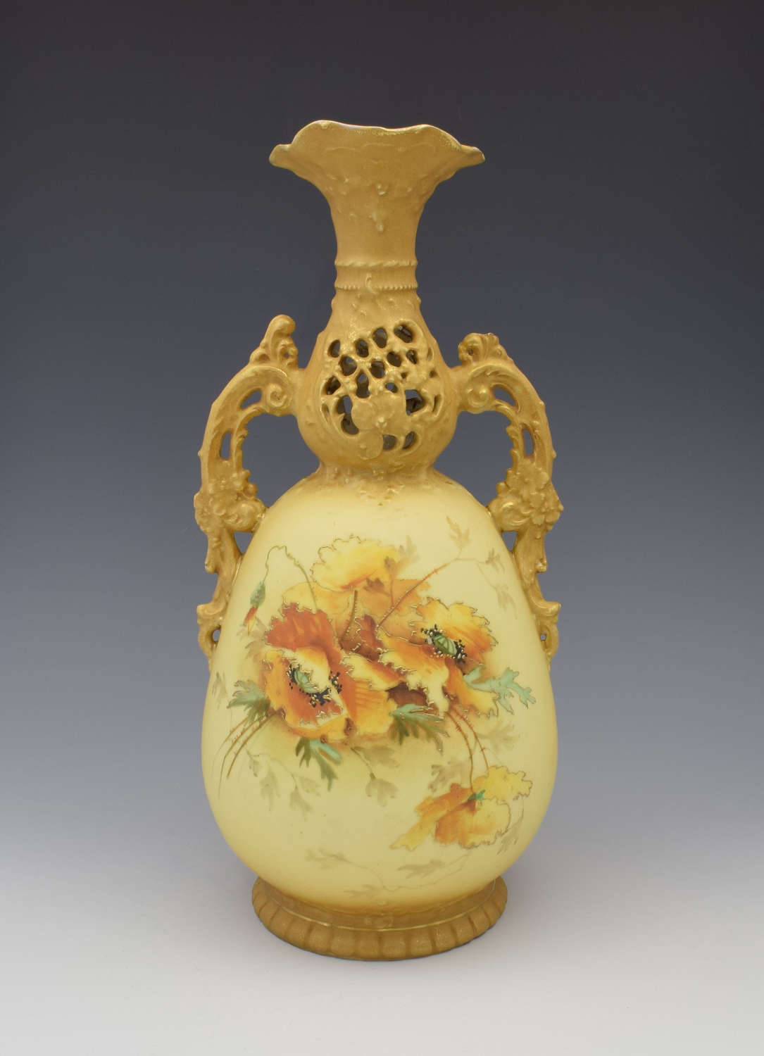 Large Art Nouveau Ernst Wahliss Blush Porcelain Vase