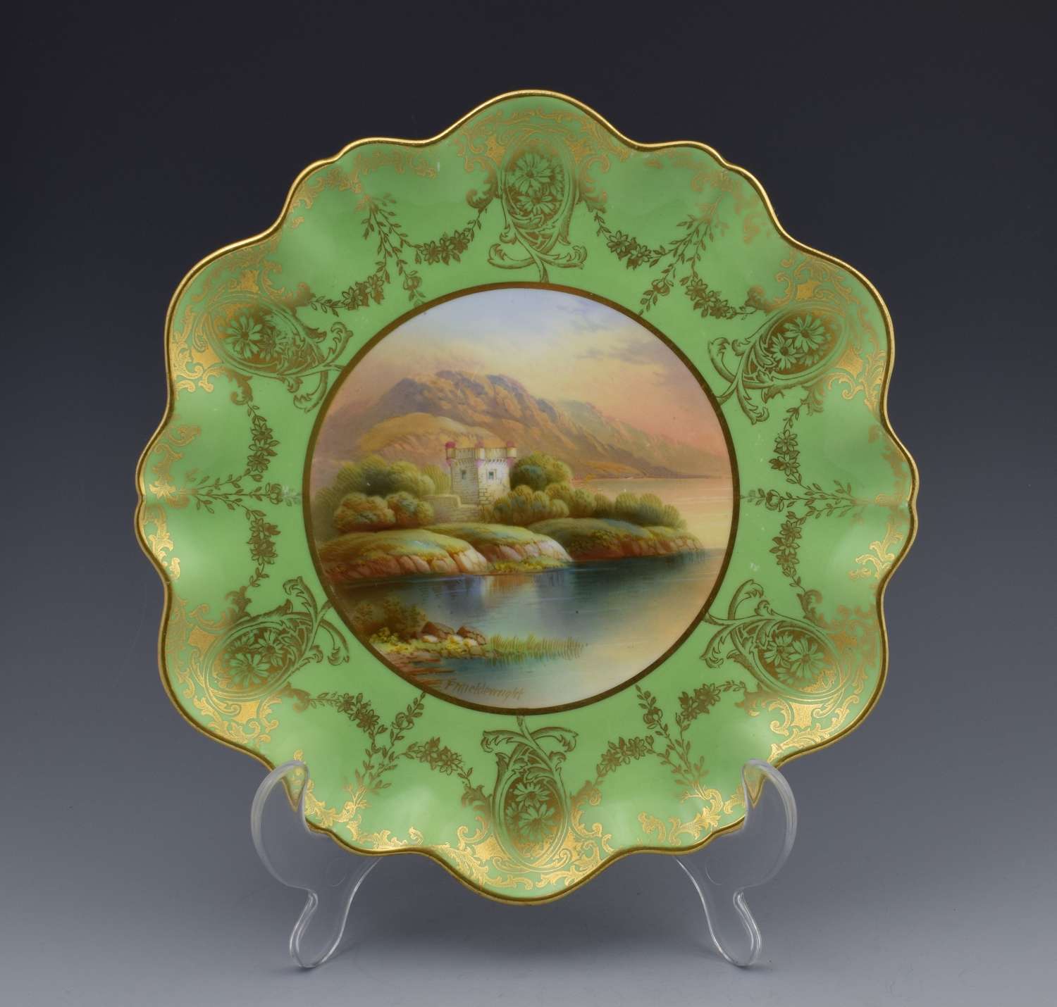 Aynsley Cabinet Plate Loch Leven Castle Frederick c.1910