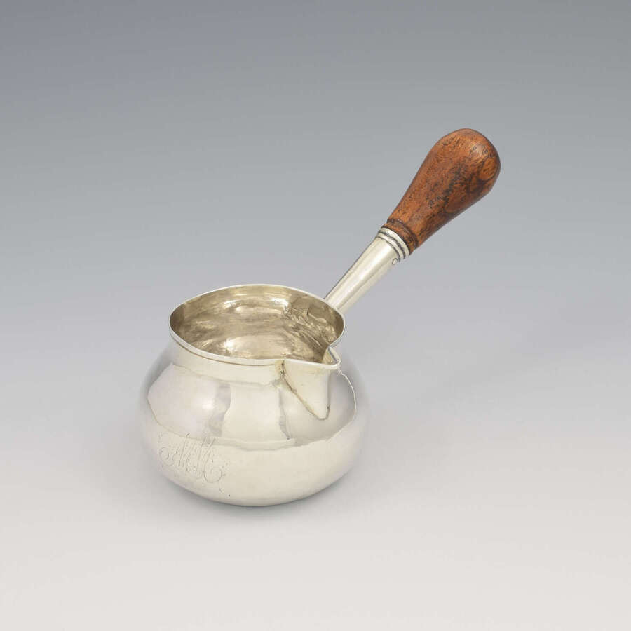 George I Silver Brandy Warming Saucepan 1723 Early Georgian