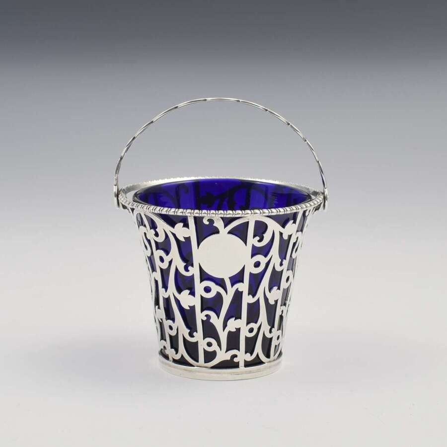 Superb Georgian Pierced Silver Cream Pail / Sugar Basket Aldridge & Green 1769