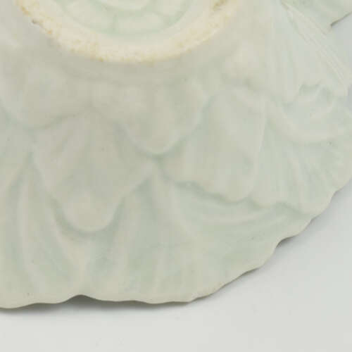 Rare Dr Wall / First Period Worcester Porcelain Butter Boat Rose & Running Border c.1760