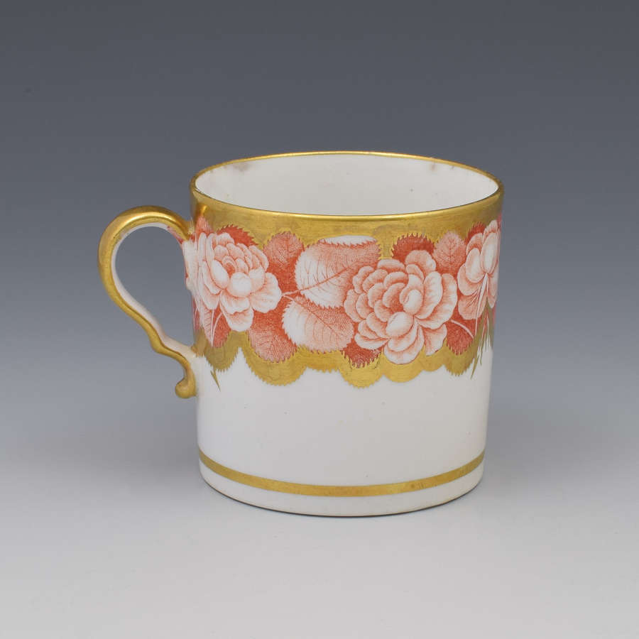 Spode Pluck & Dust Printed Coffee Can Orange Roses 984
