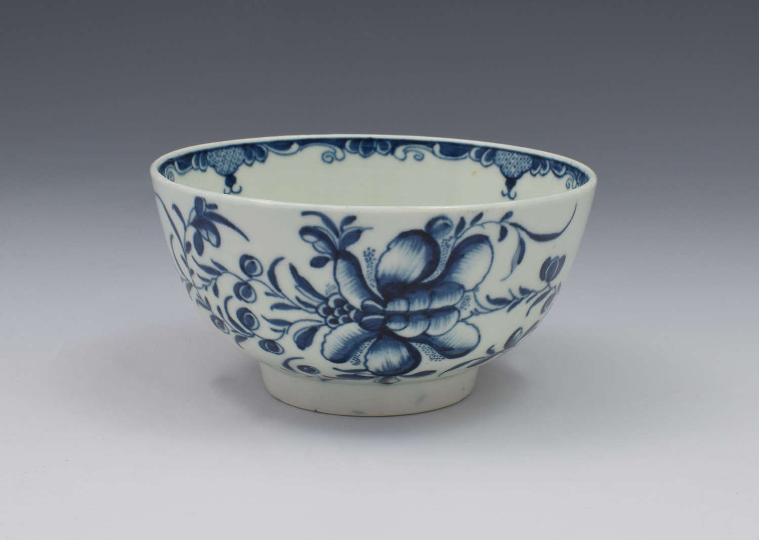 First Period Worcester Mansfield Pattern Slop Bowl c.1775