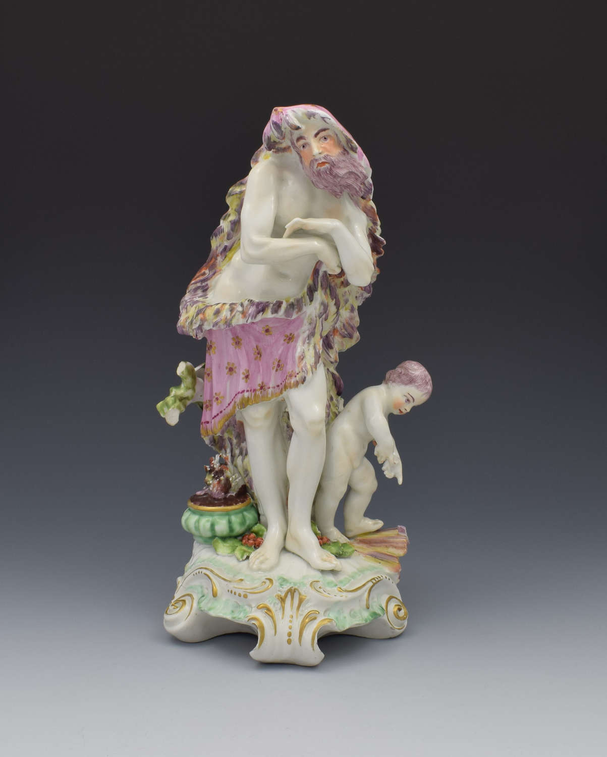 18th Century Allegorical Derby Porcelain Figure Of Winter