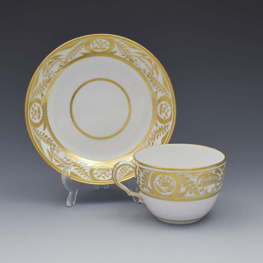 Spode Porcelain Bute Tea Cup & Saucer Gilded Pattern 471 c.1805-1810
