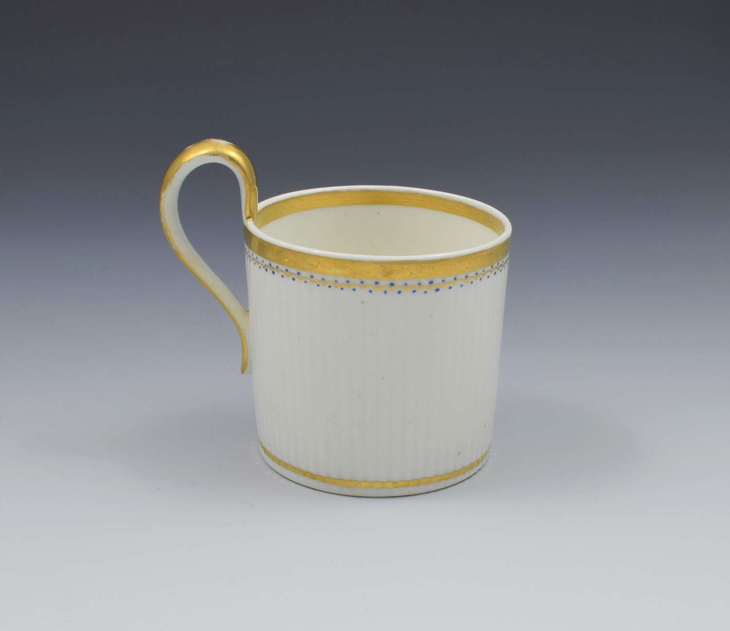 Derby Porcelain Paris Flute Coffee Can High Loop Handle c.1820