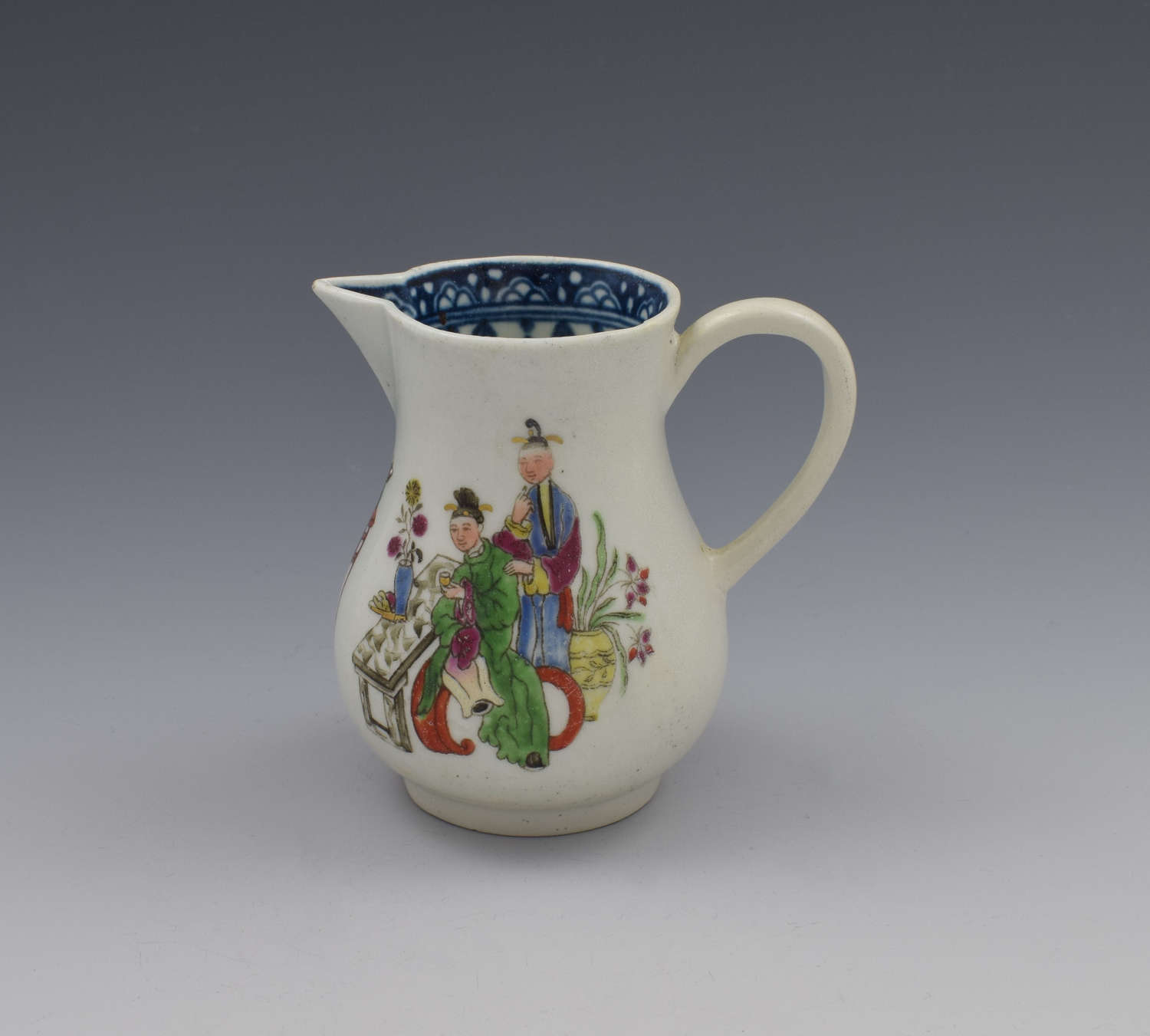 First Period Worcester Chinese Family Sparrow Beak Cream Jug c.1770