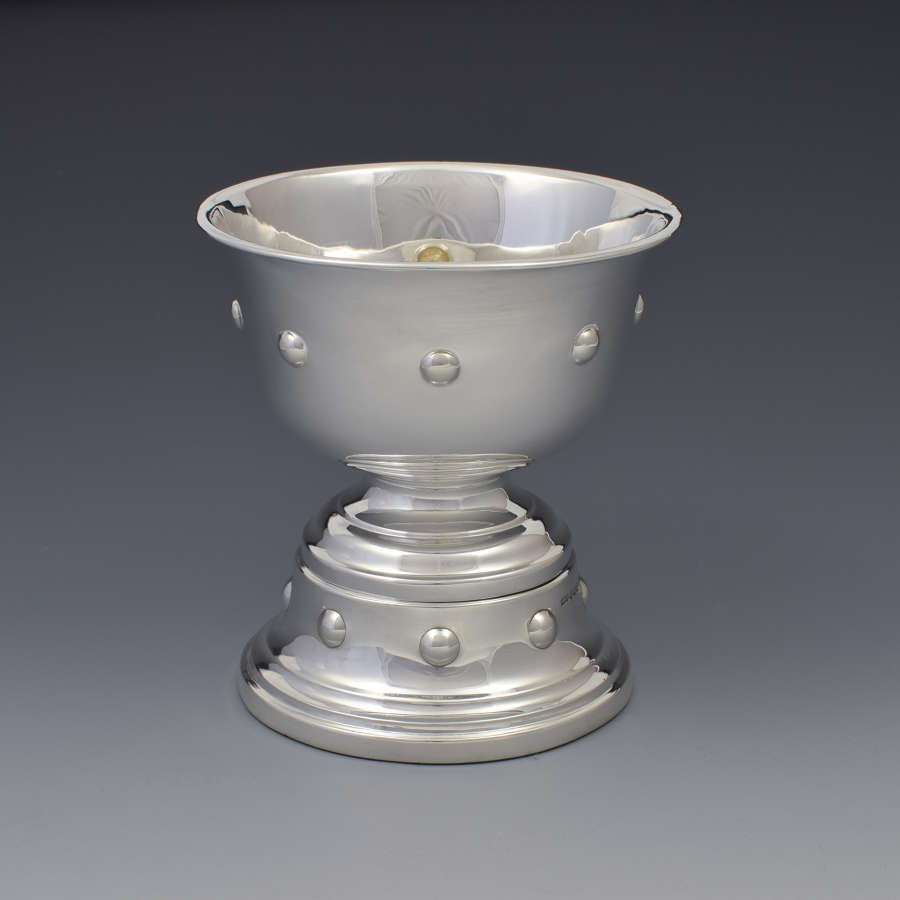 Edwardian Arts & Crafts Silver Pedestal Bowl & Stand