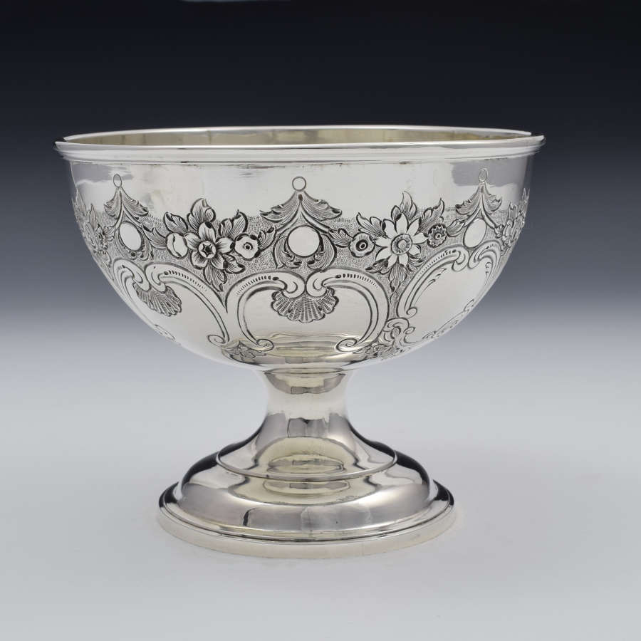 Victorian Scottish Silver Pedestal Bowl Mackay & Chisholm Edinburgh