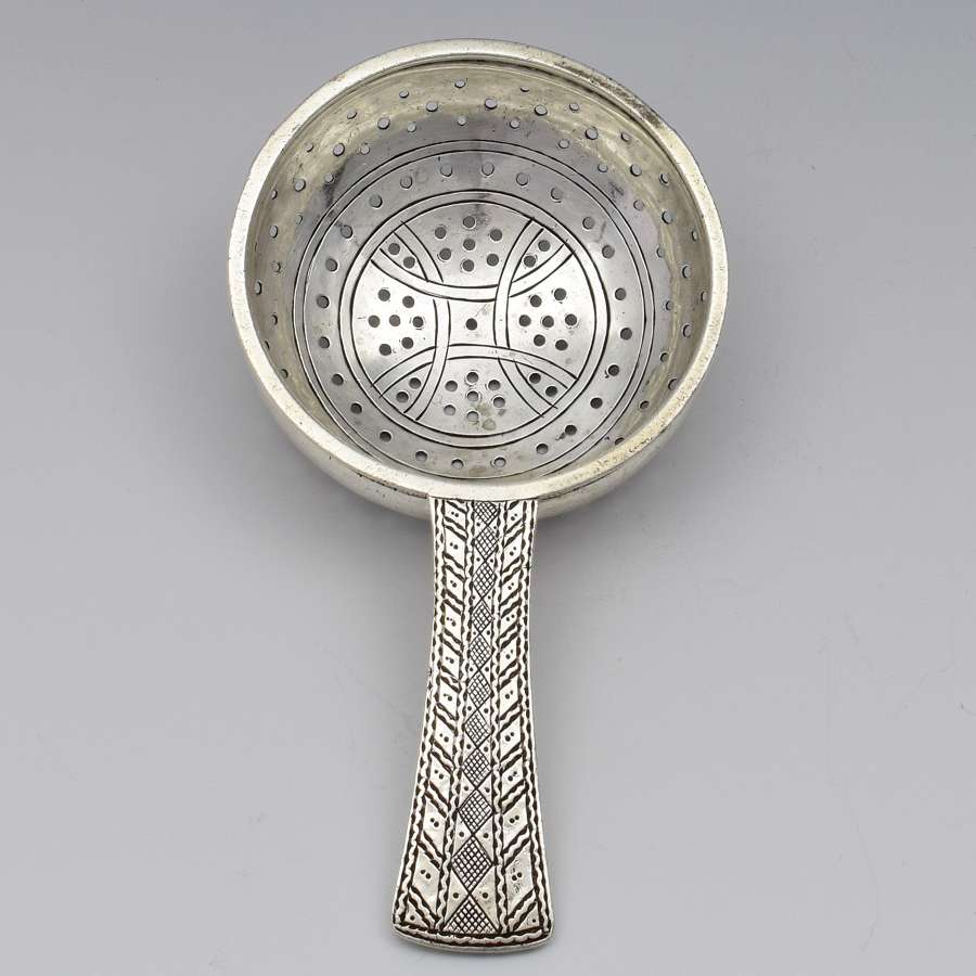 Art Deco Silver Celtic Style Liberty & Co. Tea Strainer Spoon