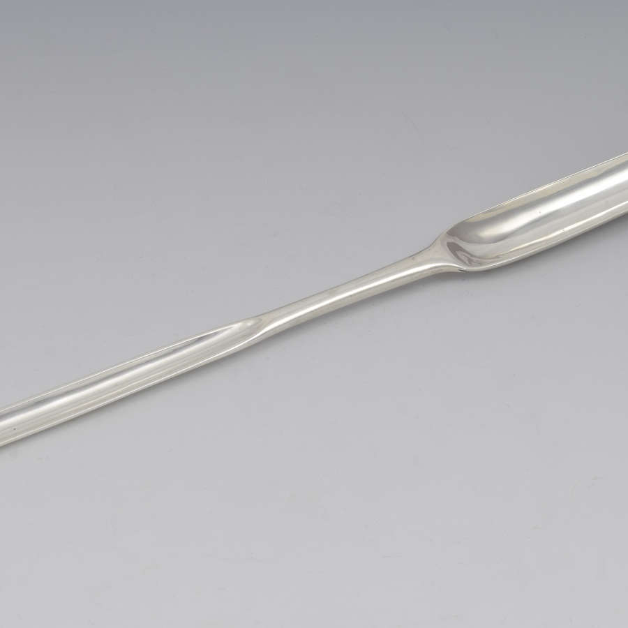 George III Hester Bateman Silver Marrow Scoop Spoon
