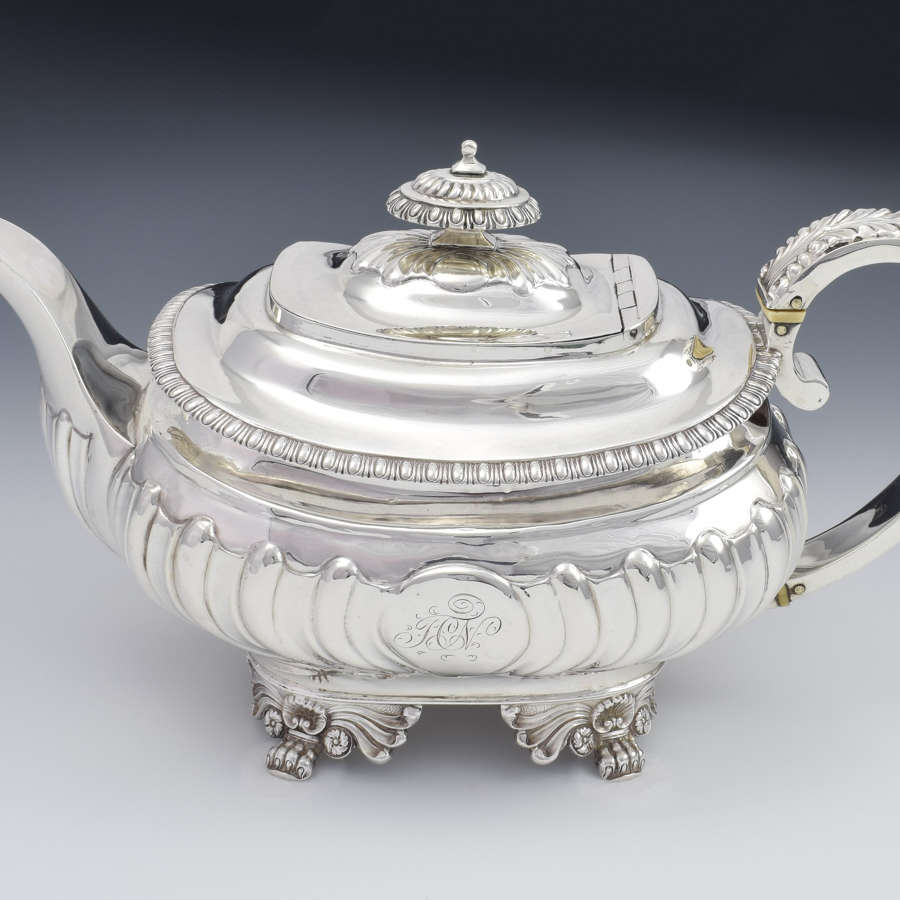 George III Silver Teapot Solomon Royes & John East Dix