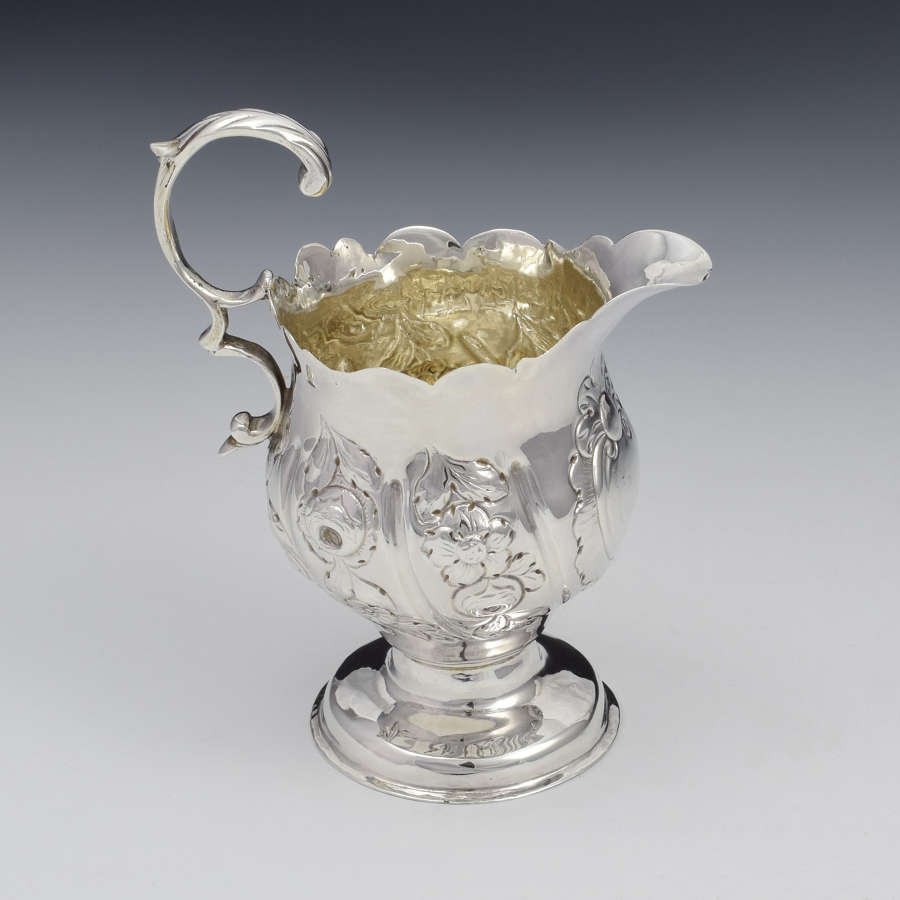 Early George III Silver Pedestal Cream Jug 1763