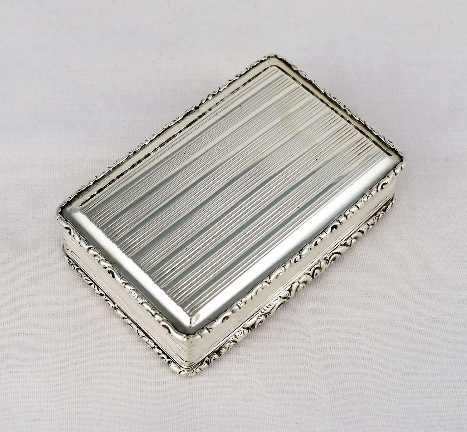 Early Victorian Silver Snuff Box Nathaniel Mills 1840