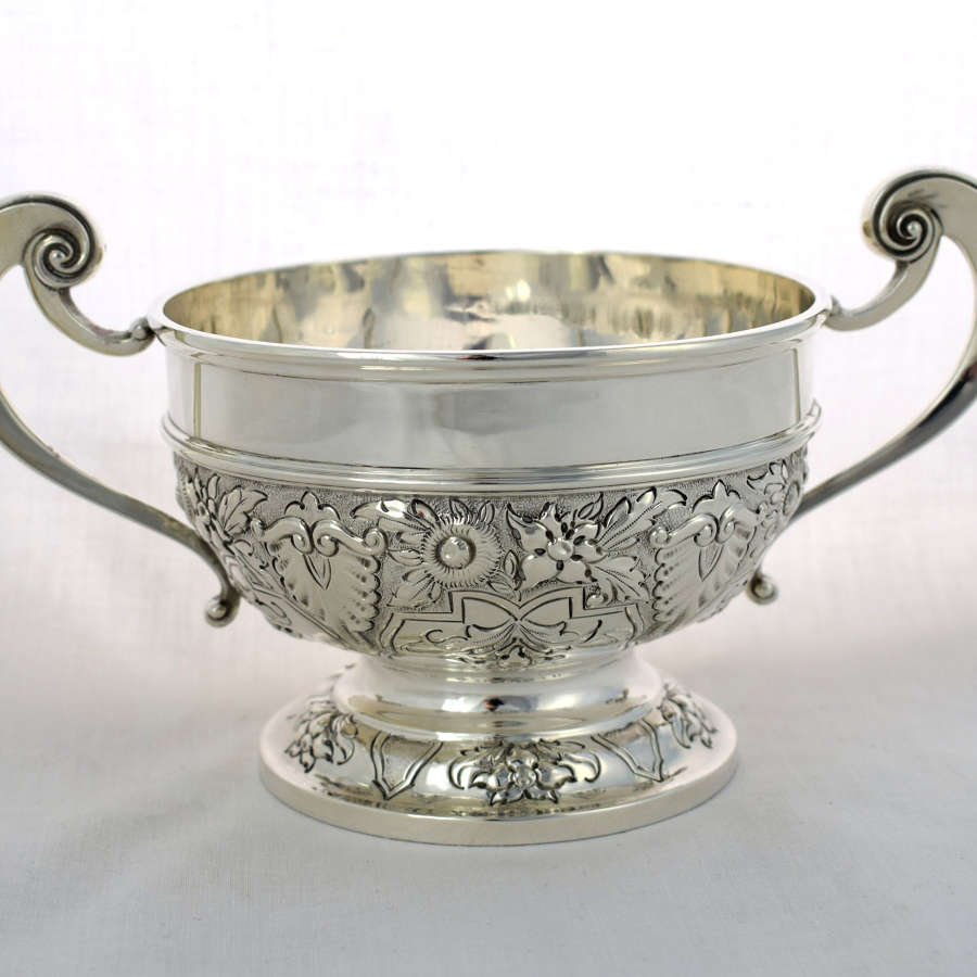 Victorian Silver Twin Handled Rose Bowl Harrison Brothers & Howson