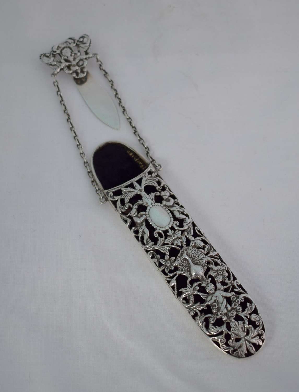 Victorian Silver Spectacle Case Chatelaine Clip George Unite