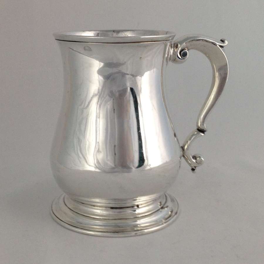 George II Solid Silver 1 Pint Beer Mug Tankard Gabriel Sleath