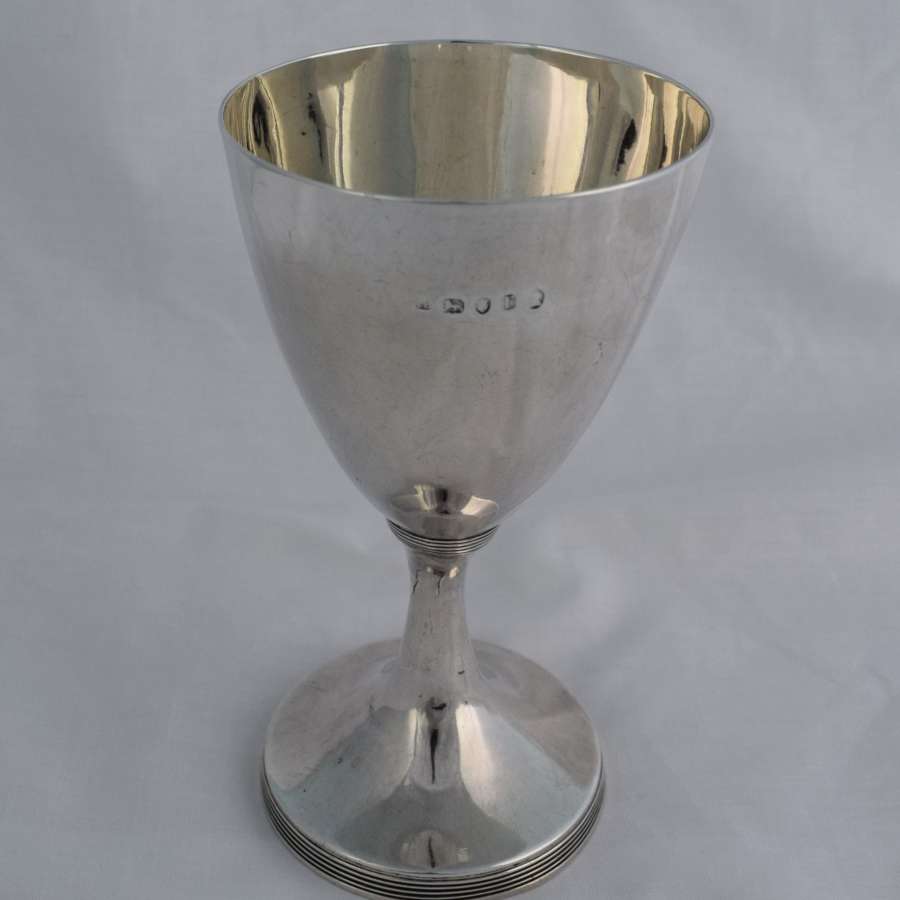 George III Large Silver Goblet Wine Glass London 1792