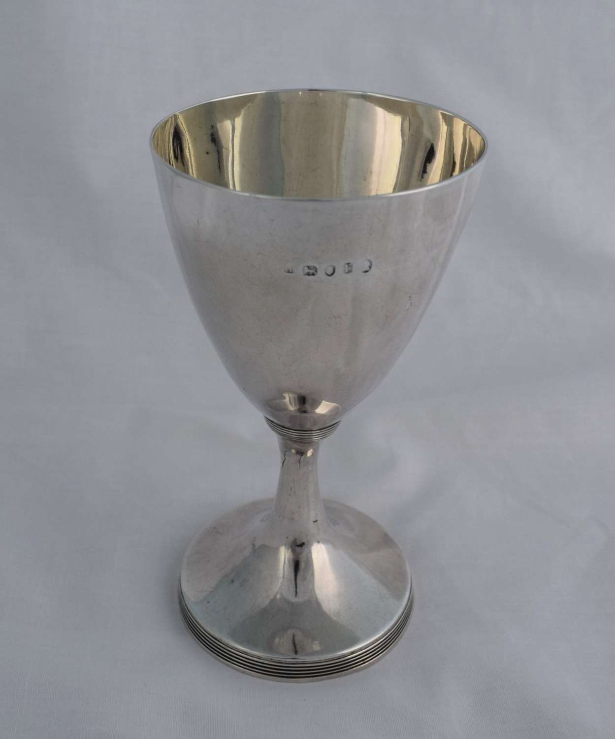 George III Large Silver Goblet Wine Glass London 1792