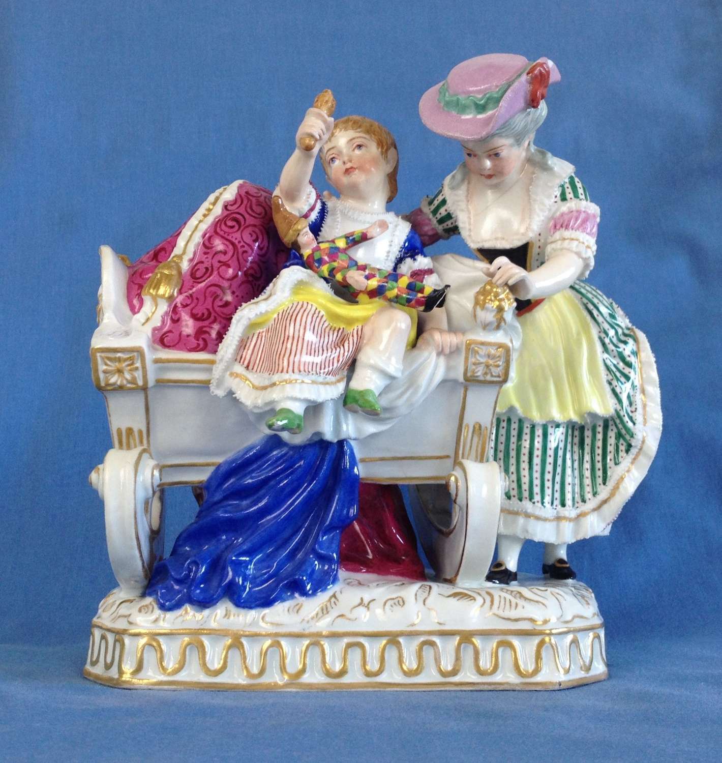 Royal Vienna Porcelain Figure Group Mother & Child Bedtime c.1850