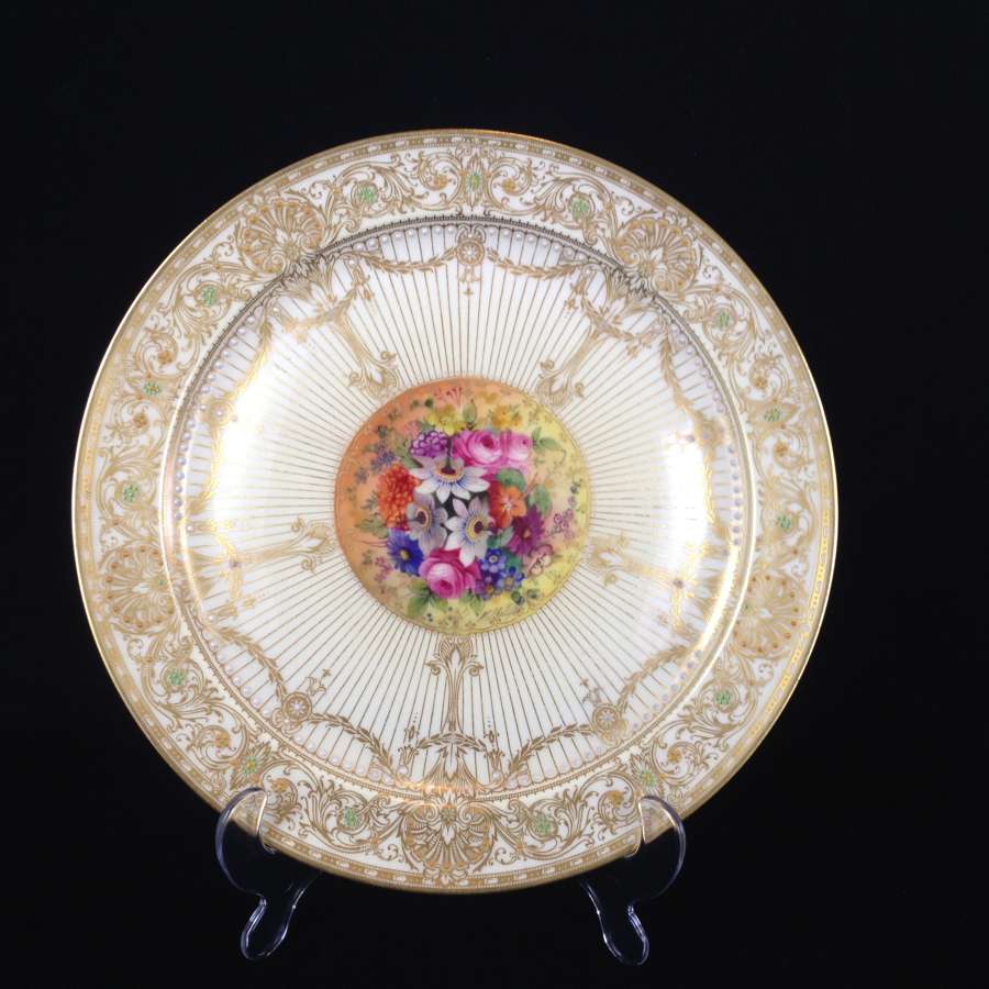 Royal Worcester 10 1/2" Jewelled Cabinet Plate E. Philips 1925