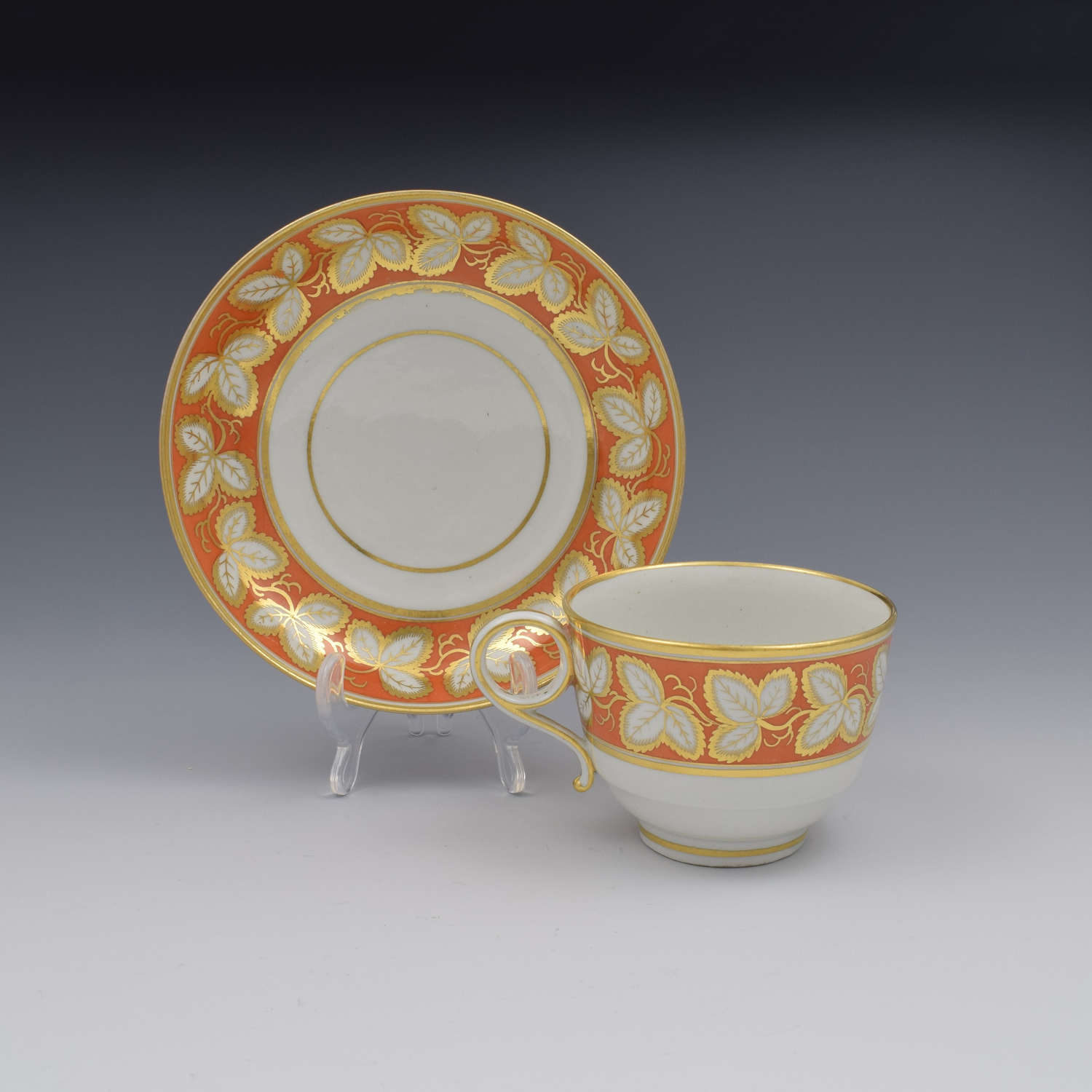 Barr Period Worcester Porcelain Tea Cup & Saucer