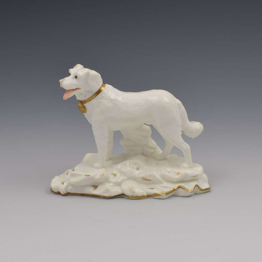 Rare Minton Porcelain Model Of Newfoundland Dog c.1830-1840