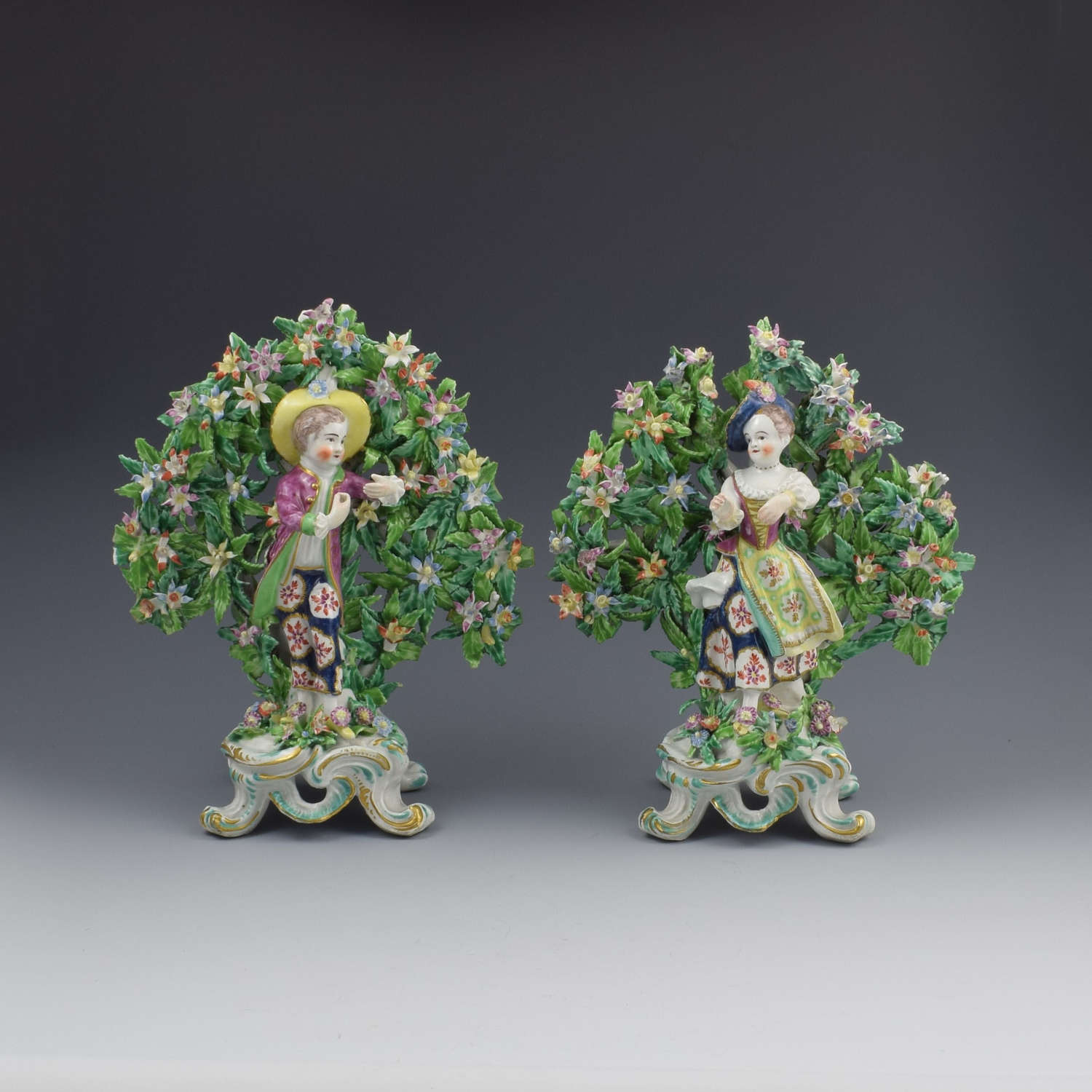 Pair Bow Porcelain Bocage Figures New Dancers c.1765