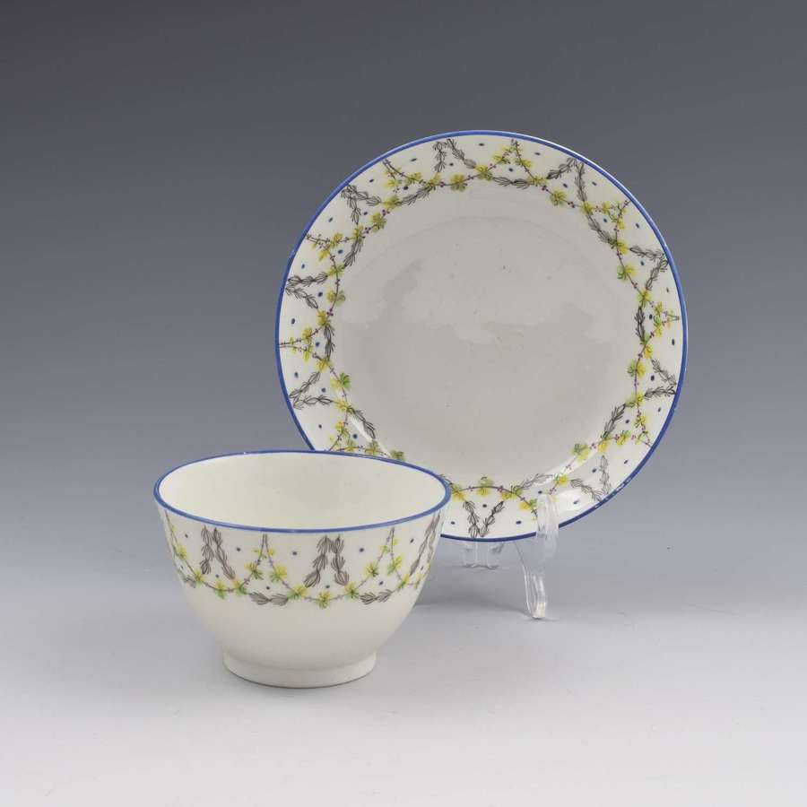 New Hall Porcelain Tea Bowl & Saucer Pattern No. 415 c.1800