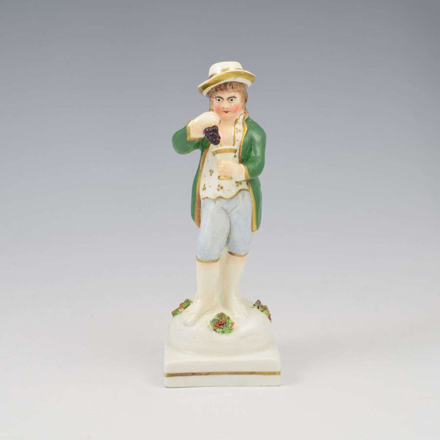 Charming Victorian Staffordshire Figure Of Autumn Four Seasons c.1850