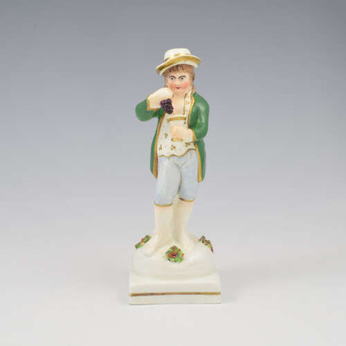 Charming Victorian Staffordshire Figure Of Autumn Four Seasons c.1850