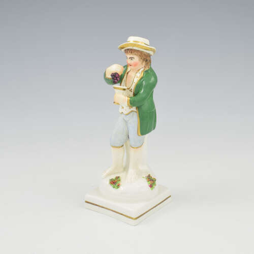Charming Victorian Staffordshire Figure Of Autumn Four Seasons c.1850