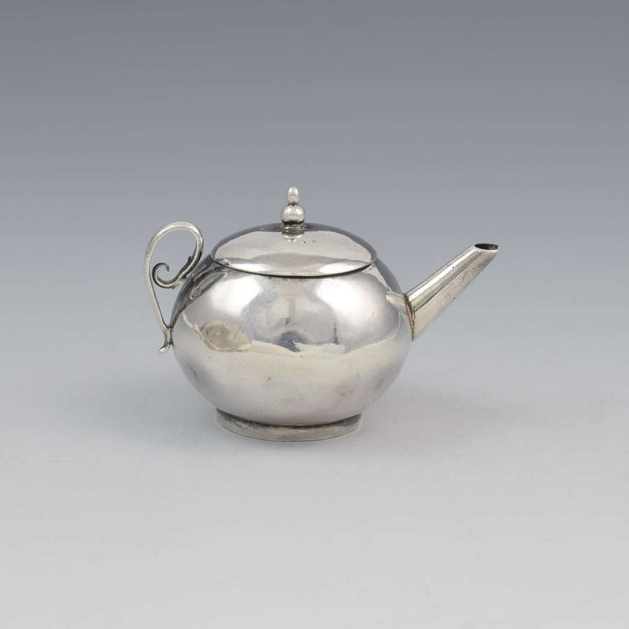 Rare George I Miniature Silver Toy Teapot David Clayton c.1725