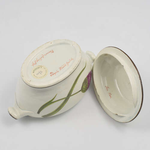 Rare Georgian Swansea Pearlware Botanical Sauce Tureen c.1810