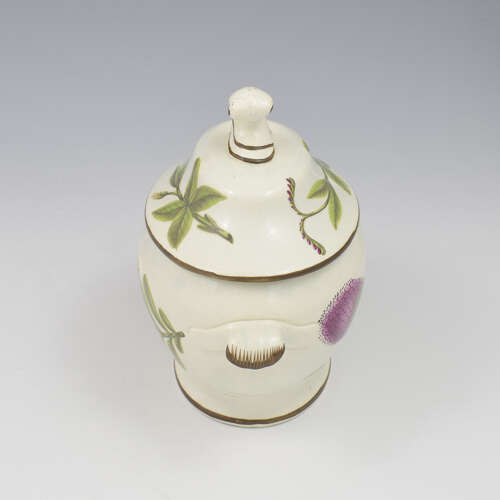 Rare Georgian Swansea Pearlware Botanical Sauce Tureen c.1810