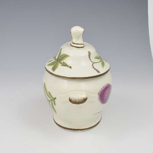 Rare Georgian Swansea Pearlware Botanical Sauce Tureen c.1810