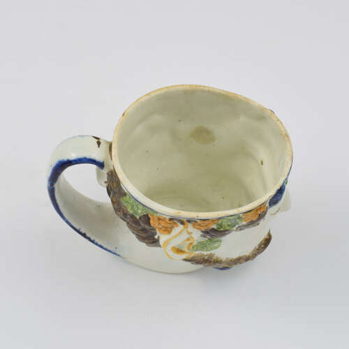 Fabulous Staffordshire Prattware Pearlware Bacchus Satyr Mug c.1800