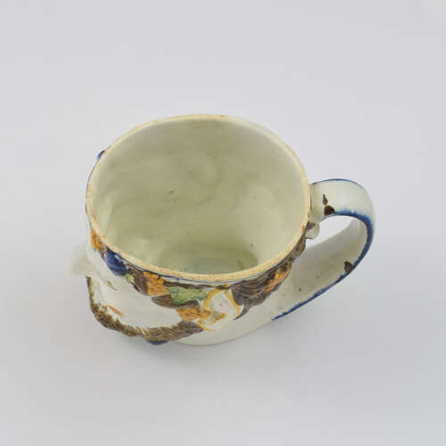 Fabulous Staffordshire Prattware Pearlware Bacchus Satyr Mug c.1800