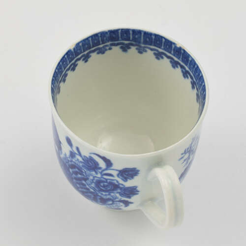 Dr Wall / First Period Worcester Porcelain Fisherman Coffee Cup c.1775