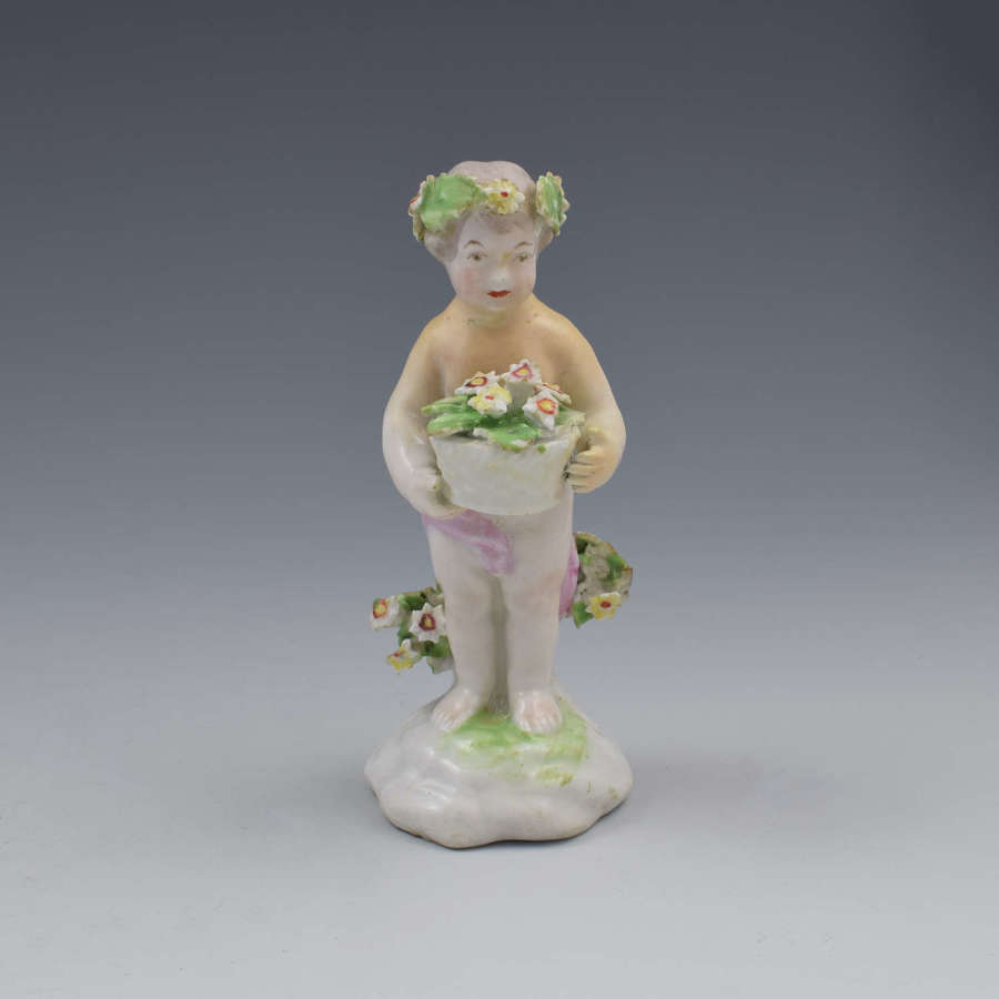 18th Century Derby Porcelain Figure Of A Small Putto c.1780