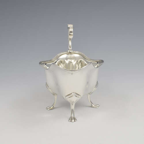 Stunning Edwardian Art Nouveau Quatrefoil Silver Sauce Boat / Sauceboat