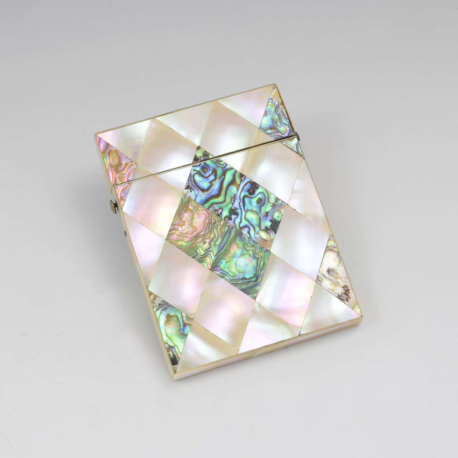 Victorian Mother Of Pearl & Abalone Visiting Card Case