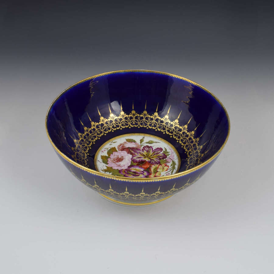 Large Chamberlain Worcester Porcelain Punch Bowl c.1816-1820