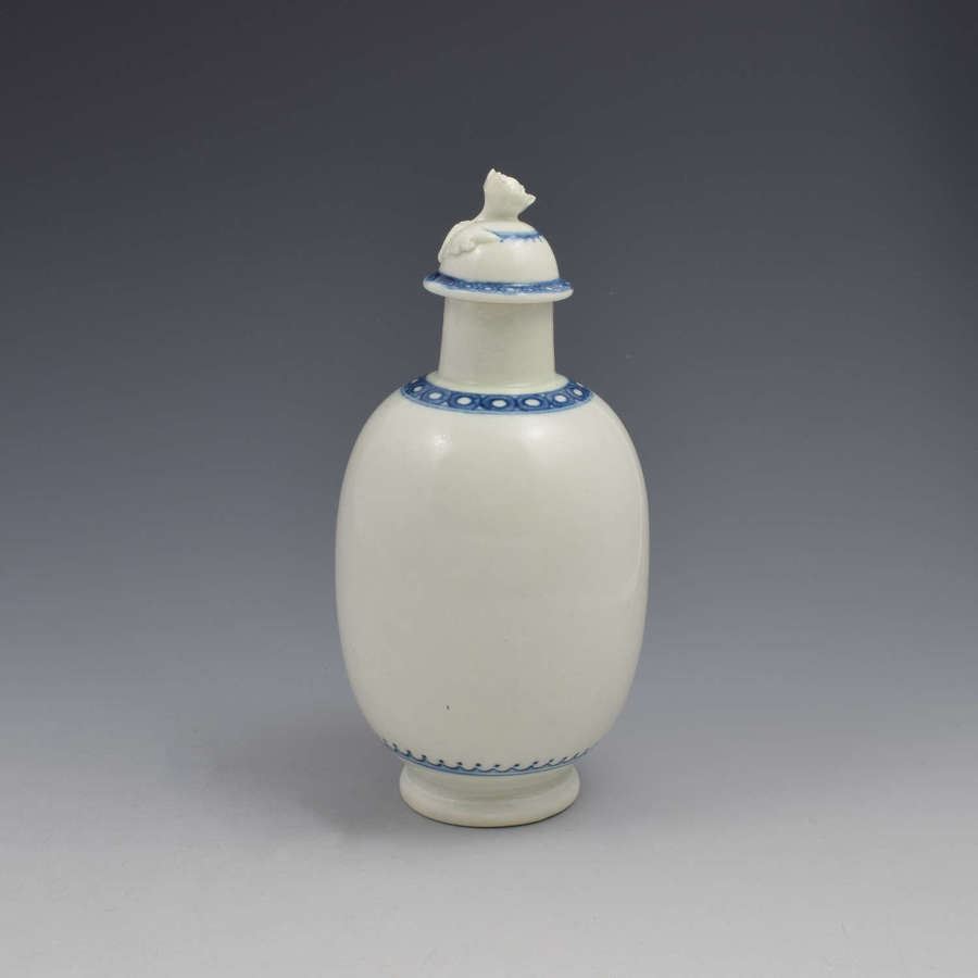 First Period Worcester Porcelain Tea Canister Ex-Zorensky