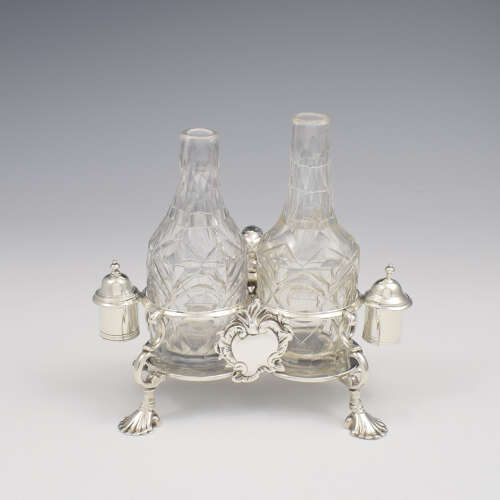 Superb George II Silver Cruet Stand 1757 Jabez Daniell Georgian