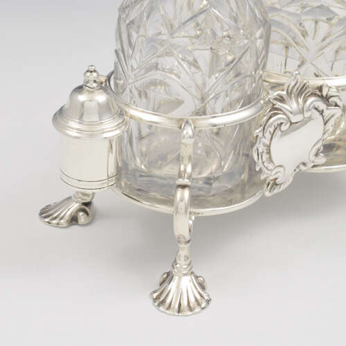 Superb George II Silver Cruet Stand 1757 Jabez Daniell Georgian