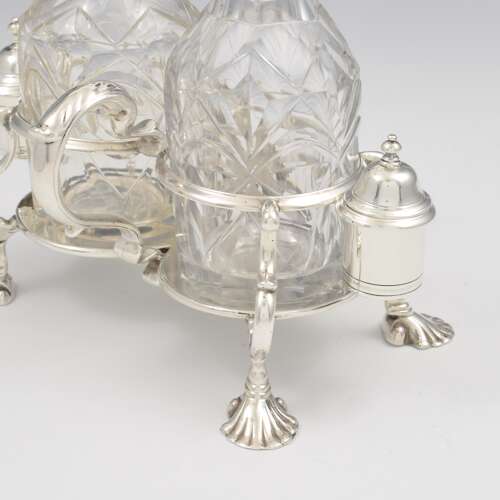 Superb George II Silver Cruet Stand 1757 Jabez Daniell Georgian