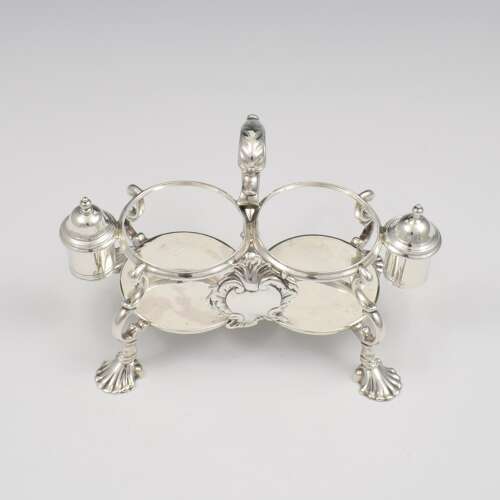 Superb George II Silver Cruet Stand 1757 Jabez Daniell Georgian