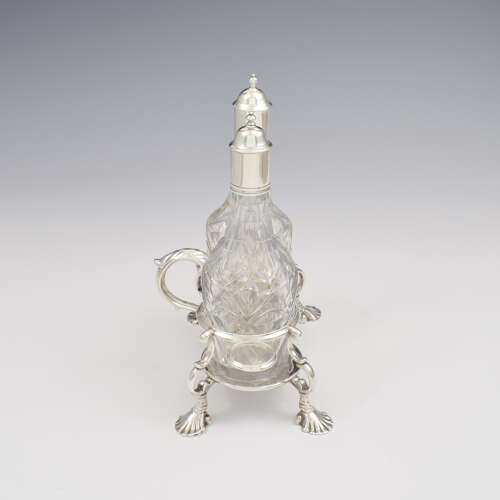 Superb George II Silver Cruet Stand 1757 Jabez Daniell Georgian