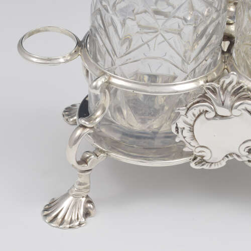 Superb George II Silver Cruet Stand 1757 Jabez Daniell Georgian